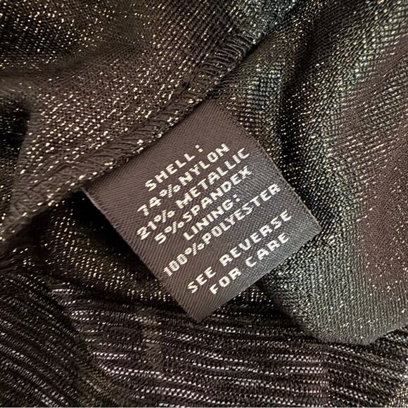 MSK Metallic Surplice Neck Jersey-Knit Midi Dress Silver Women’s Sz M - Picture 8 of 9